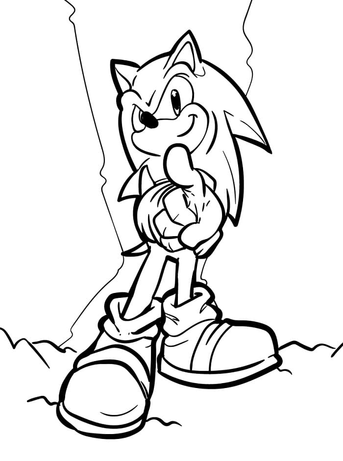 Sevimli Sonic Boyama Sayfası