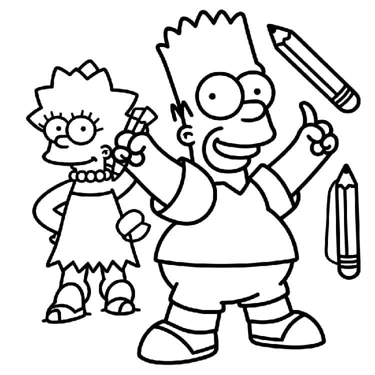 Simpsonlar (10) Boyama Sayfası