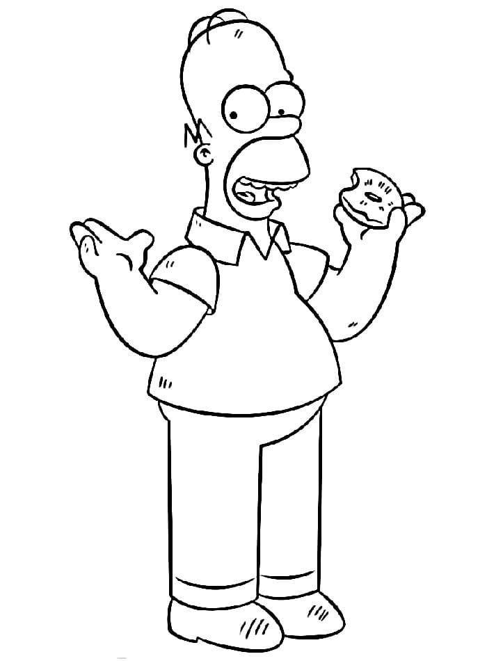 Simpsonlar animasyonu Boyama Sayfası