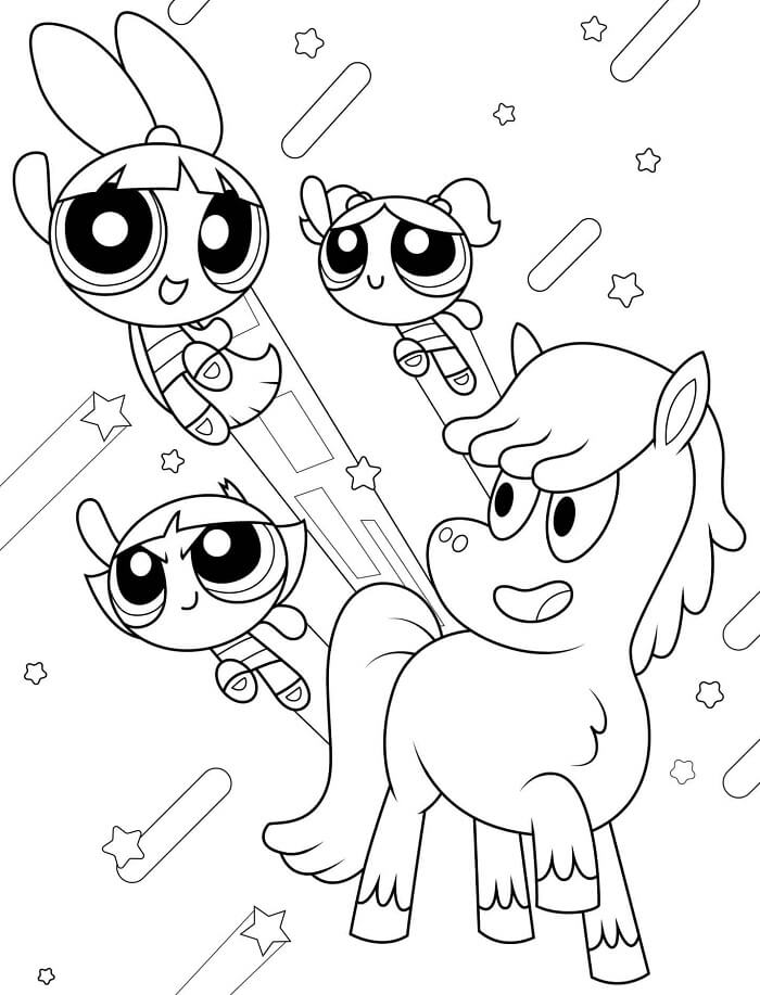 Şirin Powerpuff Girls Boyama Sayfası