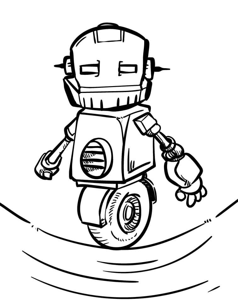 Şirin Robot Boyama Sayfası
