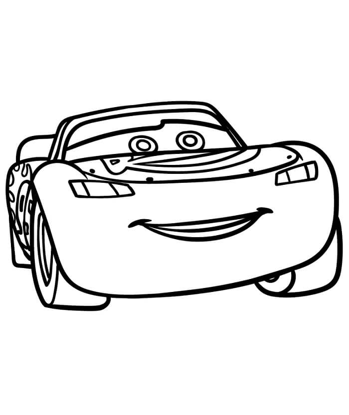 Şirin Şimşek McQueen Boyama Sayfası