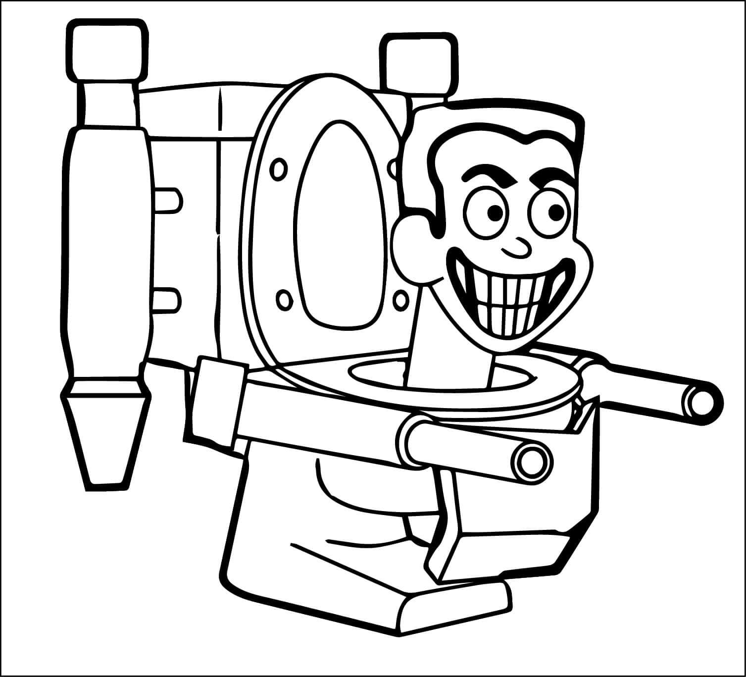 Skibidi Toilet Boyama Sayfaları