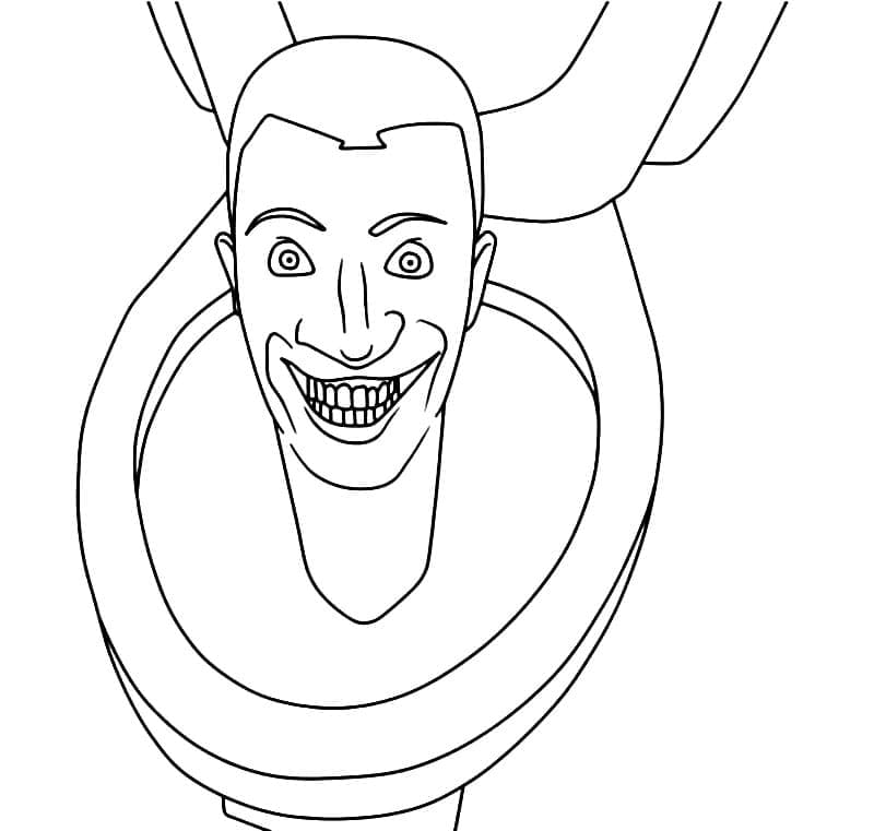 Skibidi Toilet Macerası Boyama Sayfası