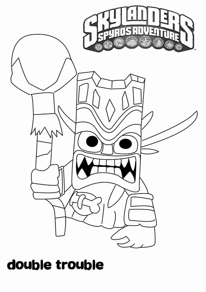 Skylanders ücretsiz görsel Boyama Sayfası