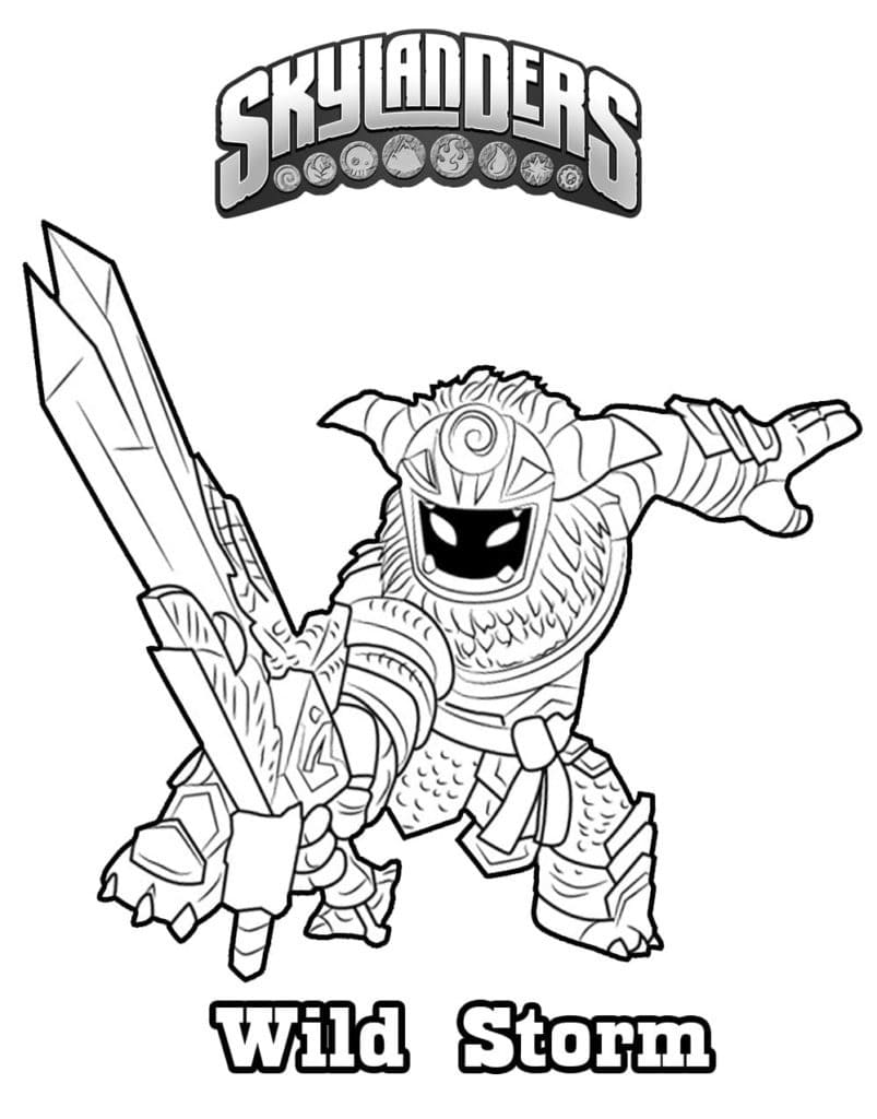 Skylanders ücretsiz Boyama Sayfası