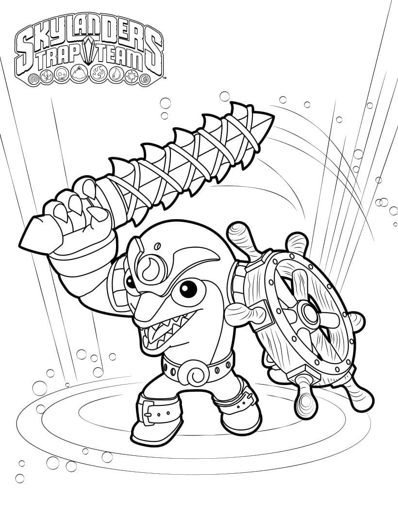Skylanders yazdırılabilir görsel Boyama Sayfası