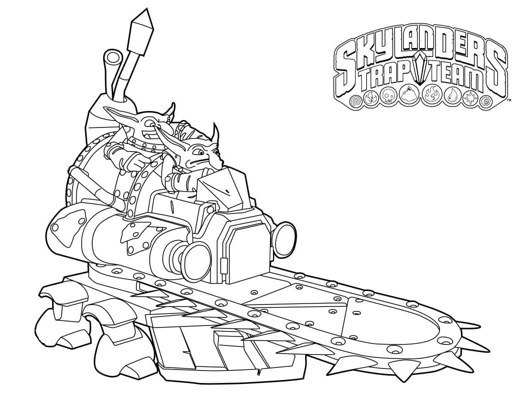 Skylanders yazdırılabilir Boyama Sayfası