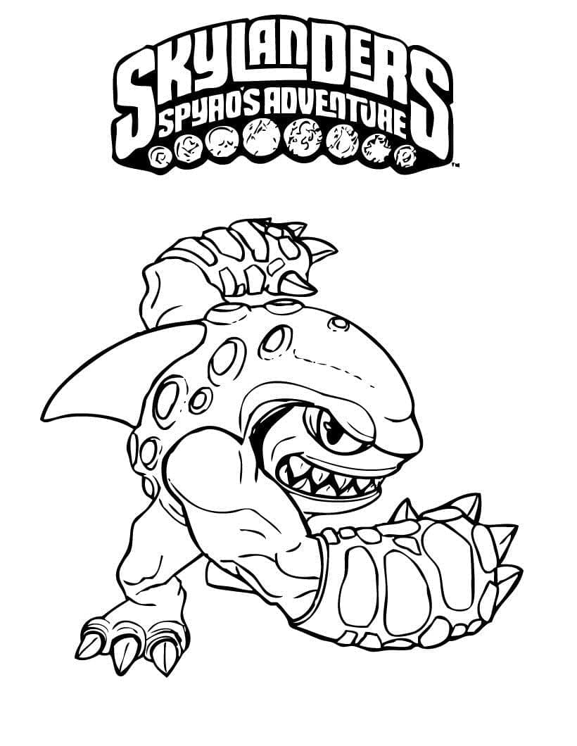 Skylanders yazdırmak için Boyama Sayfası
