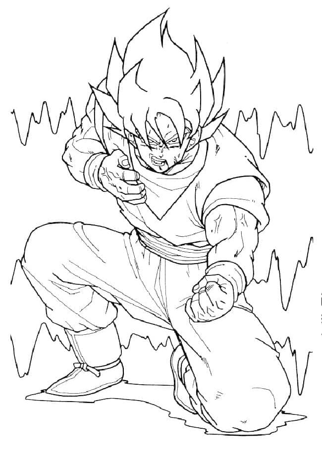 Son Goku Animasyon Boyama Sayfası