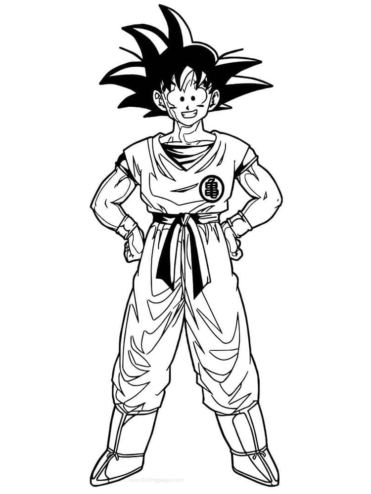 Son Goku Baskıya Hazır Boyama Sayfası