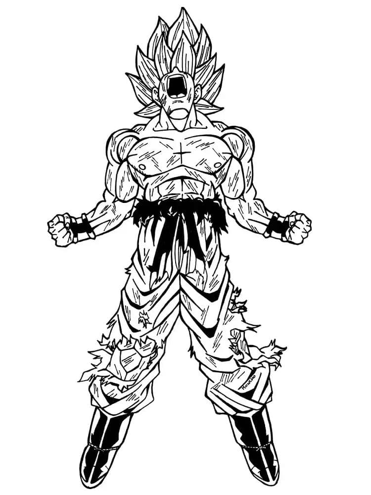 Son Goku Bastır Boyama Sayfası