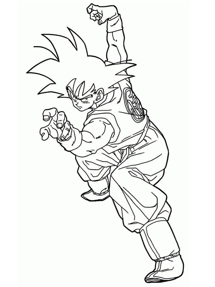 Son Goku Görsel Boyama Sayfası