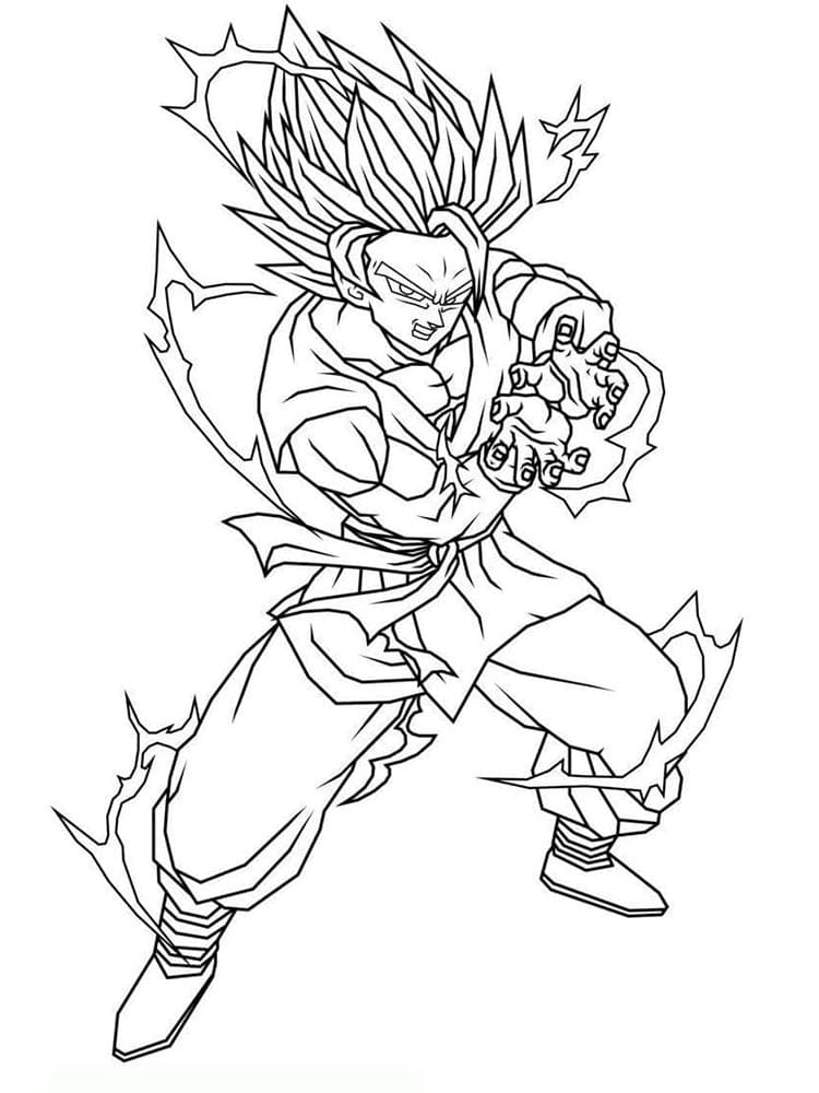 Son Goku Renklendirme Boyama Sayfası