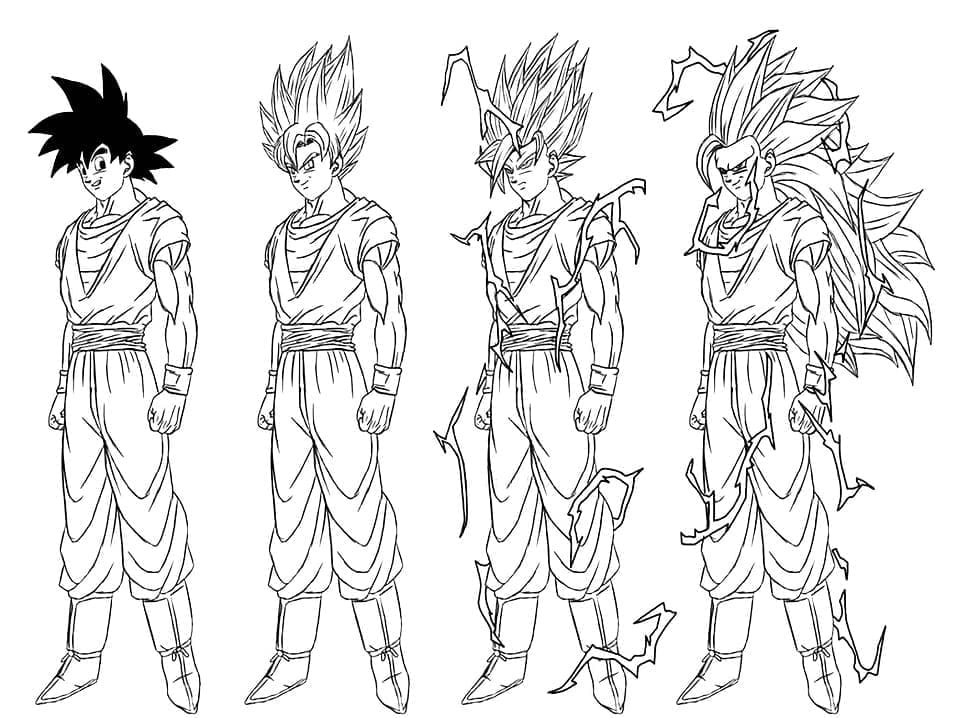 Son Goku Ücretsiz Basım Boyama Sayfası