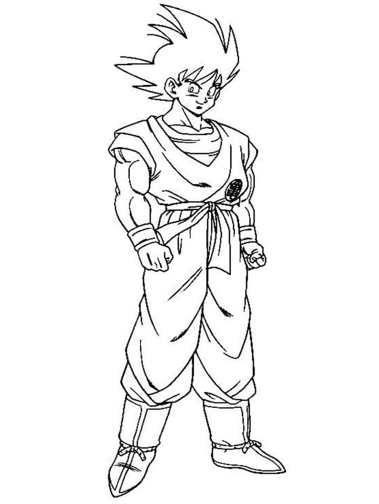 Son Goku Ücretsiz İllüstrasyon Boyama Sayfası