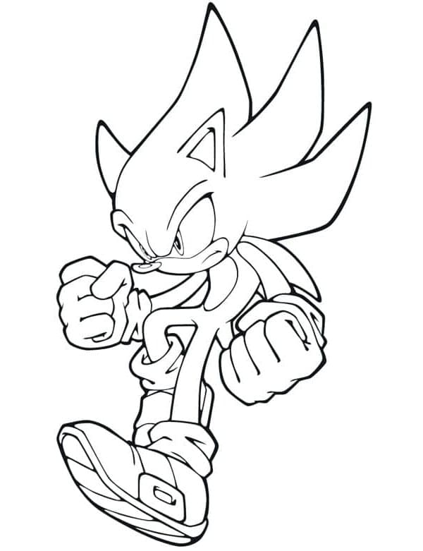 Sonic Baskı İçin Boyama Sayfası