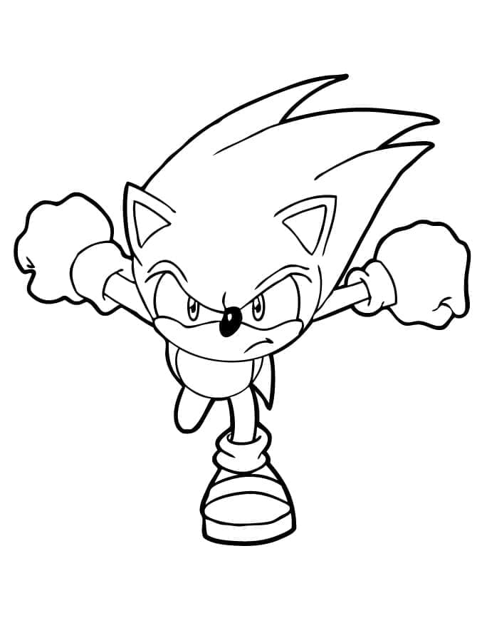 Sonic Baskı Sayfası Boyama Sayfası