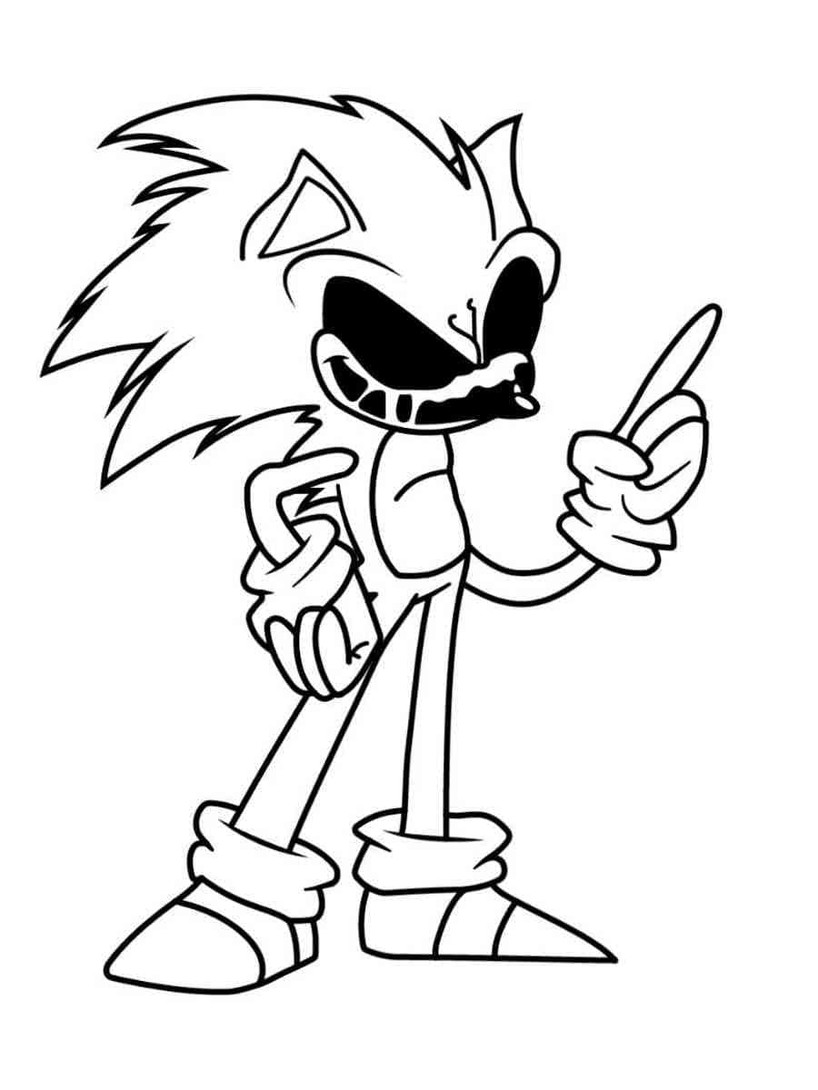 Sonic Exe Resmi Boyama Sayfası