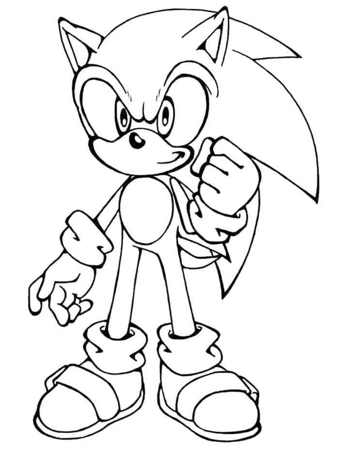 Sonic Ücretsiz Görsel Boyama Sayfası