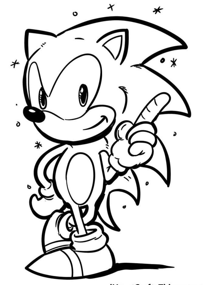 Sonic Ücretsiz Boyama Sayfası