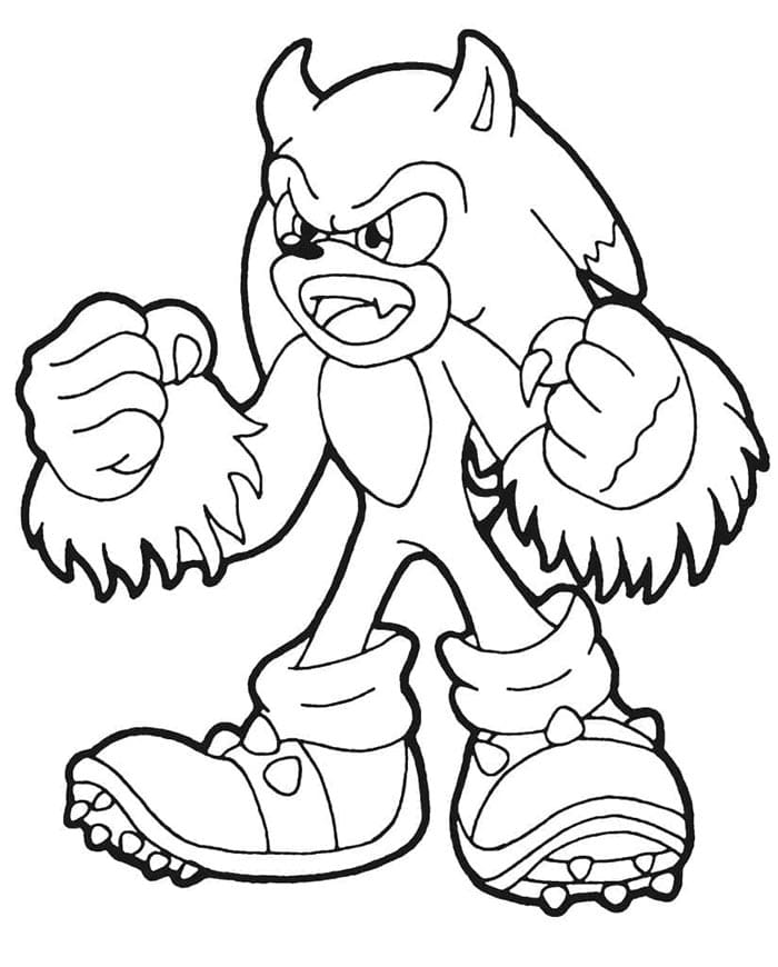 Sonic Yazdırılır Resim Boyama Sayfası