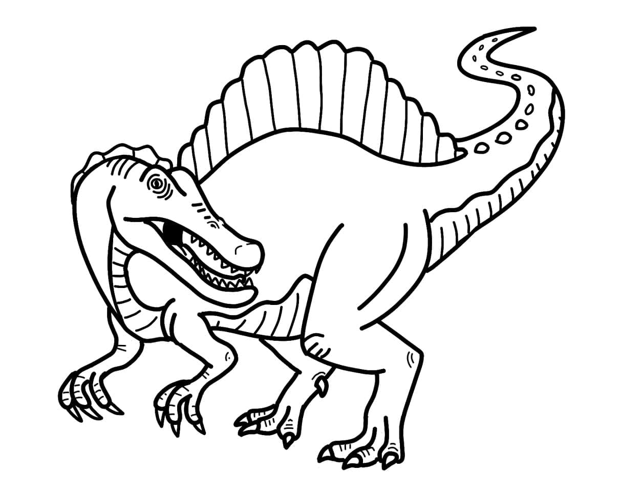 Spinosaurus Dinozoru Boyama Sayfası