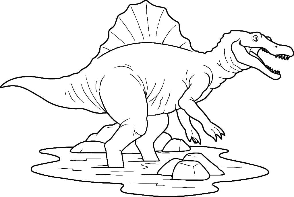 Spinosaurus Yazdırma Boyama Sayfası