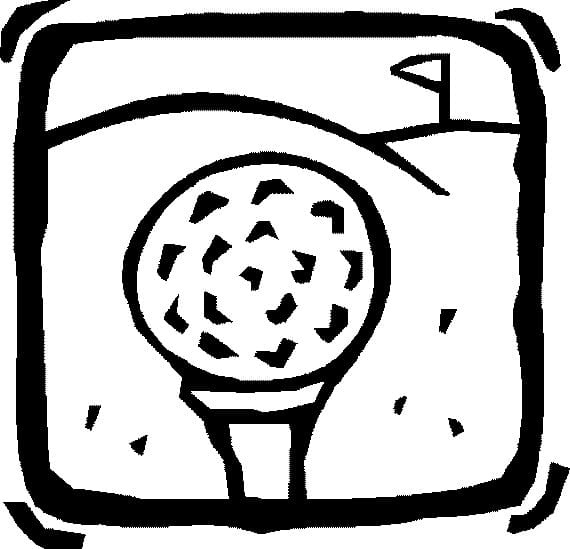 Spor Dalı Golf Boyama Sayfası