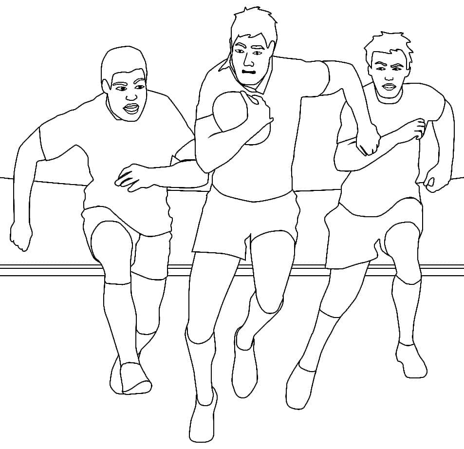 Spor Dalı Ragbi Boyama Sayfası