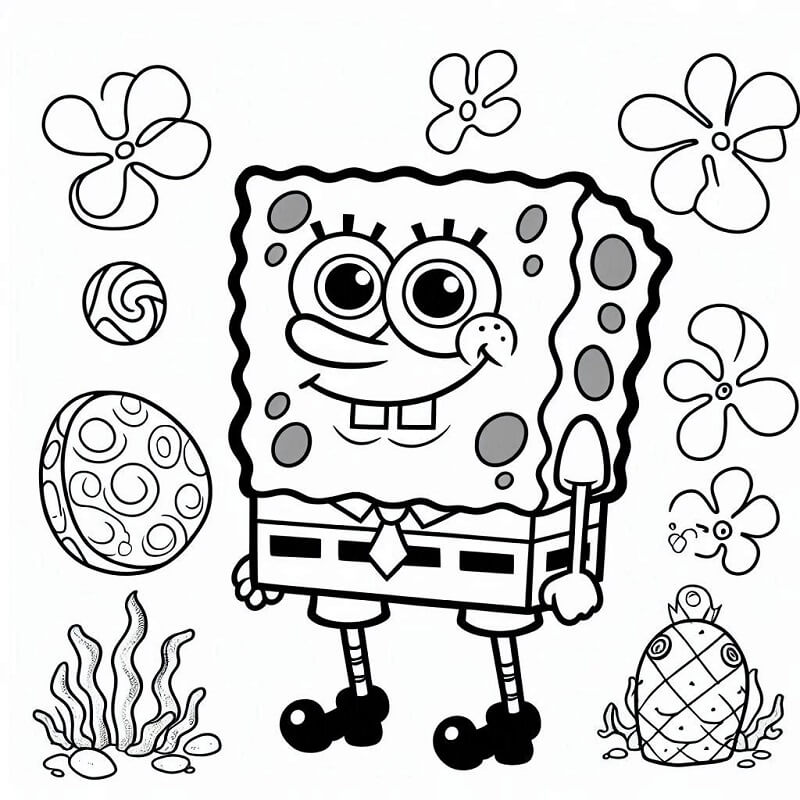 Sünger Bob (6) Boyama Sayfası