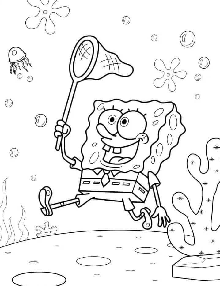 SüngerBob çocuk resmi Boyama Sayfası