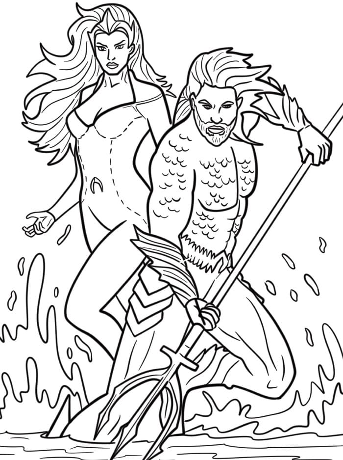 Süper Kahraman Aquaman Boyama Sayfası