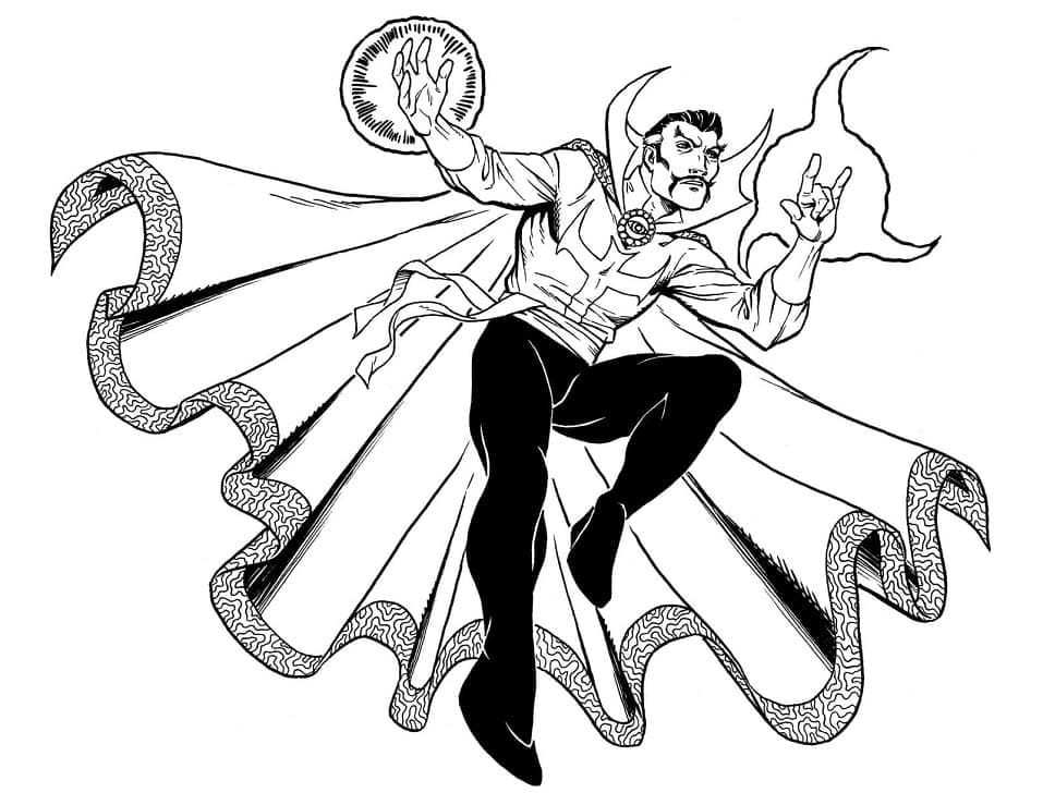 Süper Kahraman Doktor Strange Boyama Sayfası