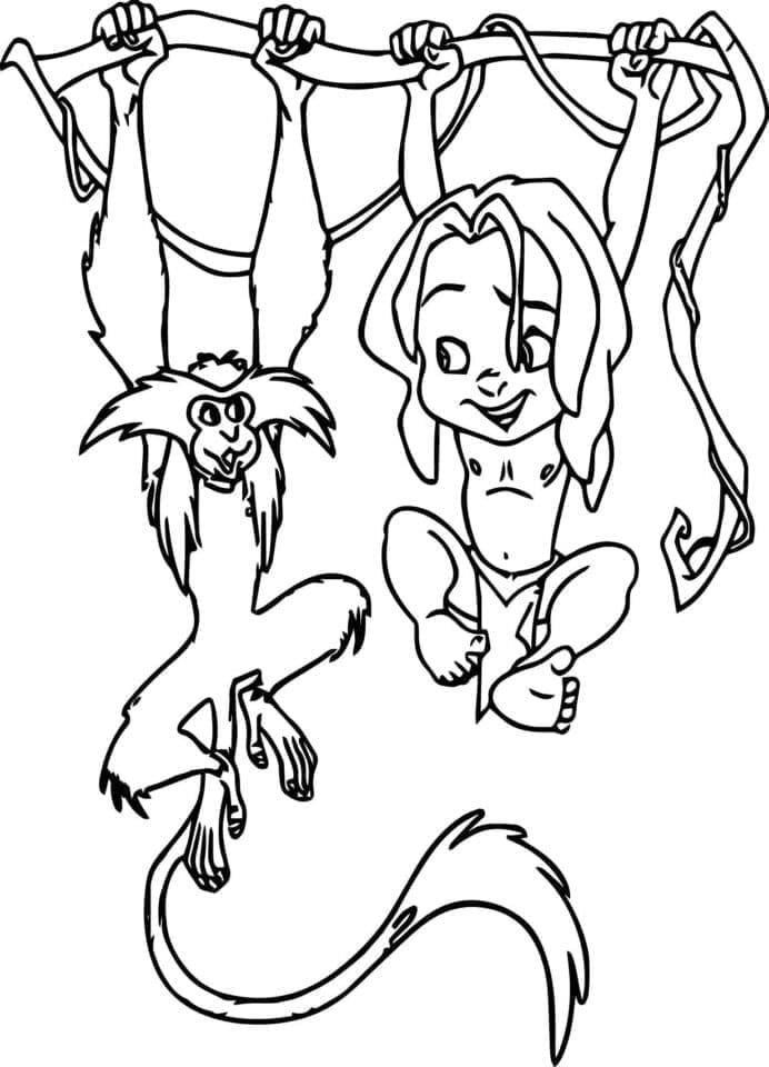 Tarzan Görseli Boyama Sayfası