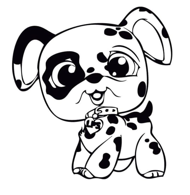 Tatlı Littlest Pet Shop Boyama Sayfası