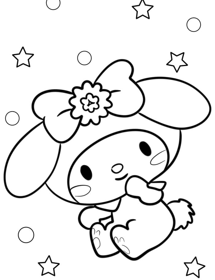 Tatlı My Melody Boyama Sayfası