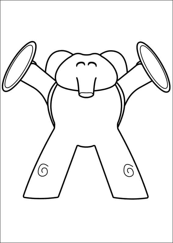 Tatlı Pocoyo Boyama Sayfası