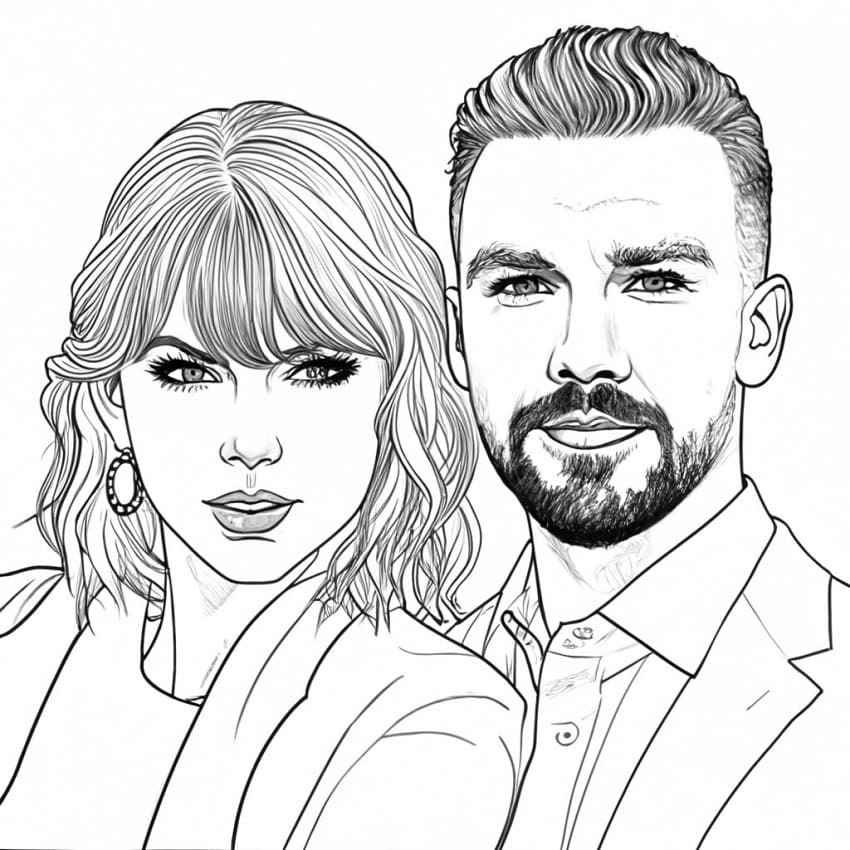 Taylor Swift Yazdırılabilir Boyama Sayfası