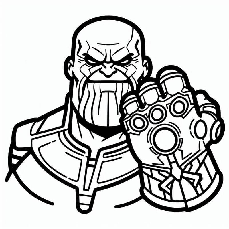 Thanos Çizimi Bedava Boyama Sayfası
