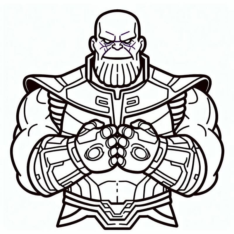 Thanos Görseli Yazdırılabilir Boyama Sayfası