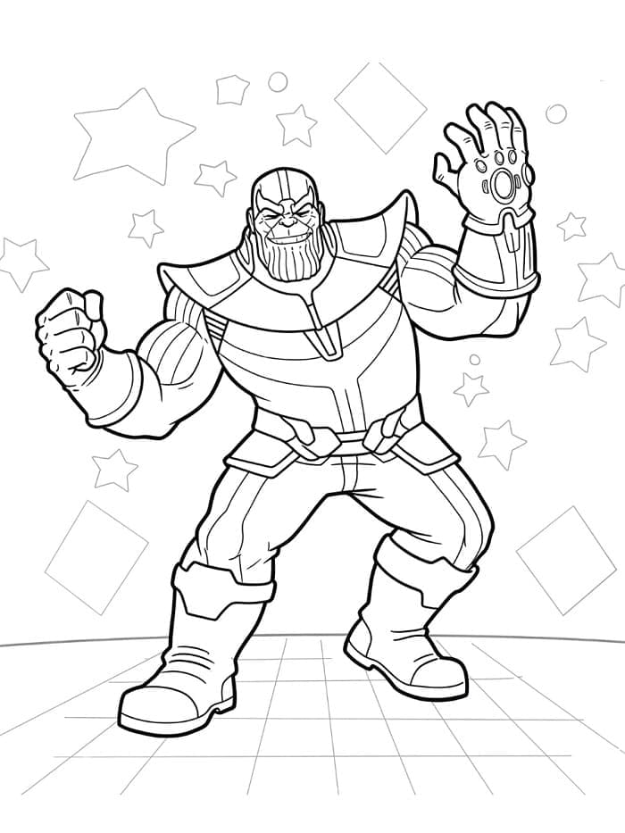 Thanos Görseli Boyama Sayfası