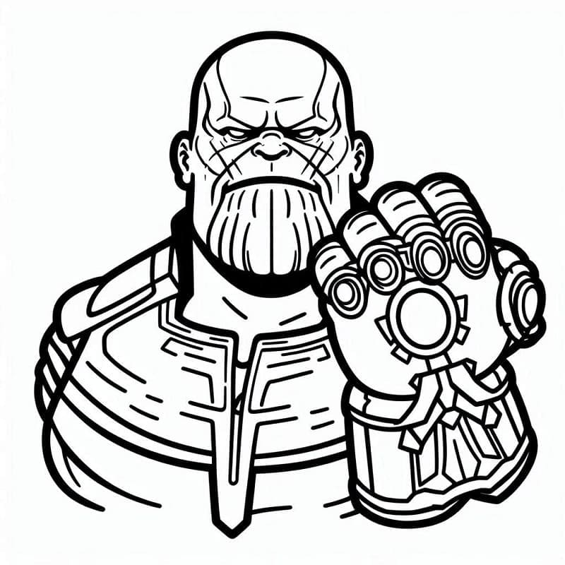 Thanos Marvel Evreninde Boyama Sayfası
