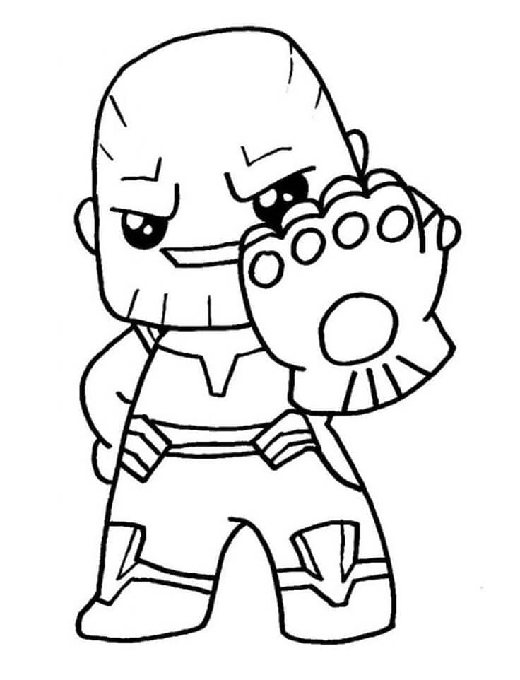 Thanos Resmi Çocuklar İçin Boyama Sayfası