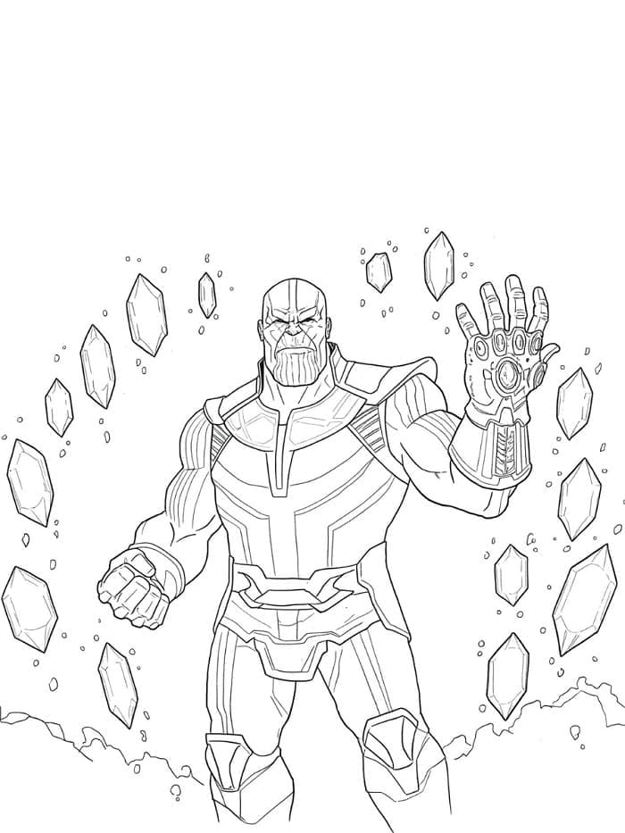 Thanos Resmi Ücretsiz Boyama Sayfası