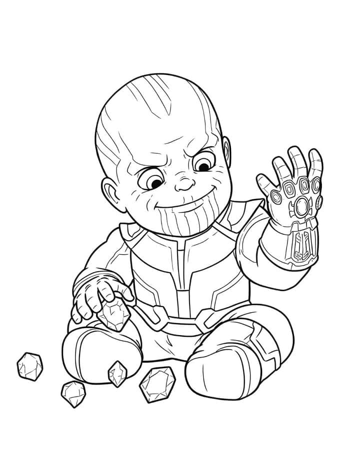 Thanos Resmi Boyama Sayfası