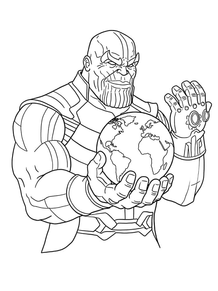 Thanos Ücretsiz Çizimi Boyama Sayfası