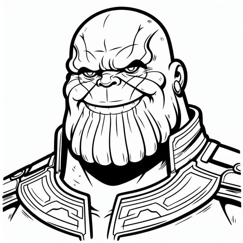 Thanos’u Renklendir Boyama Sayfası