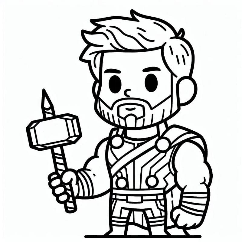 Thor Baskı Sayfası Boyama Sayfası