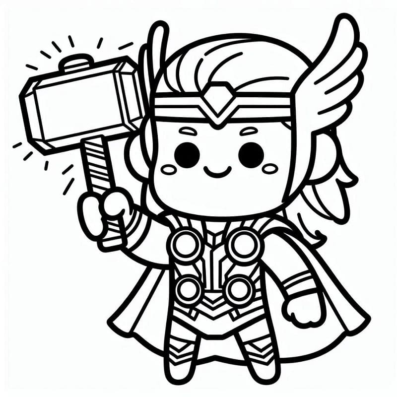 Thor Boyama Sayfası Boyama Sayfası